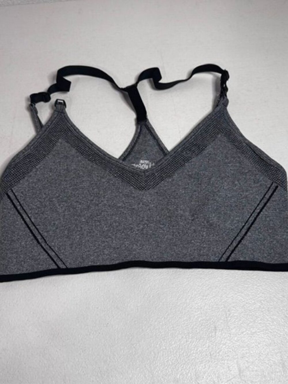 Gilligan & O’Malley Heather Gray Seamless Nursing Bra Size L
